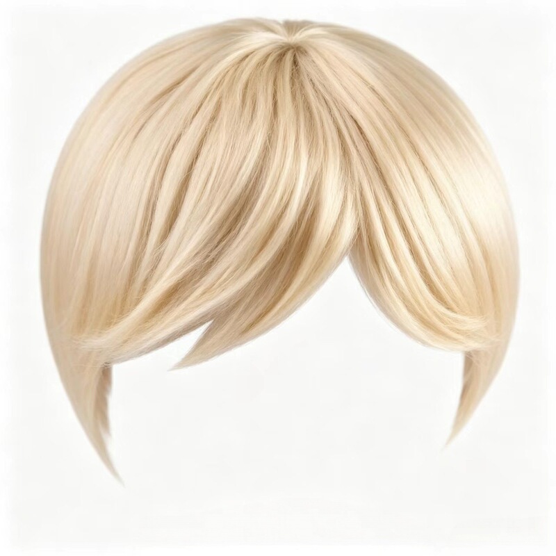 Halloween costume wig for children, golden short wig, European and American style costume prop, prince costume wig, festive wig
