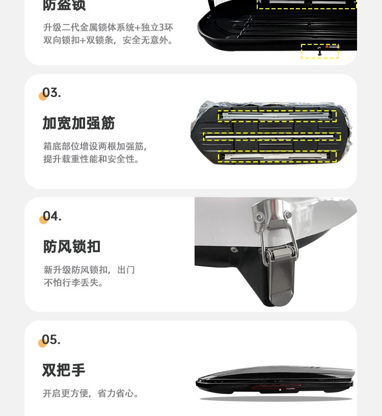 Suitable for car roof luggage box, specifically for Volkswagen Tiguan L, Touareg, T-Roc, Touran, Sharan, POLO, and C-Trek