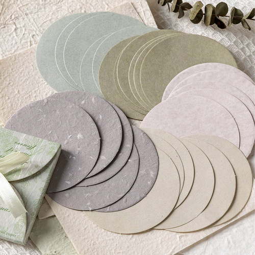 Momo Anran Xiangfeng Series Multi-material Special Paper Round Material Paper Simple Basics Handbook Collage 6