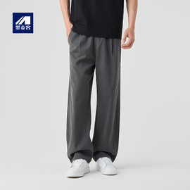 墨麦客男装天丝棉休闲裤男2026春夏新款松紧腰宽松男士裤子91181.