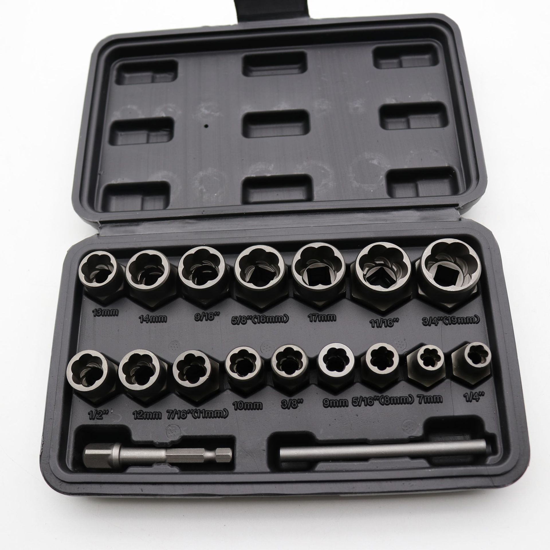 18pcs套装螺帽取出器破损残缺螺丝螺母取出器 厂家批发断丝取出器