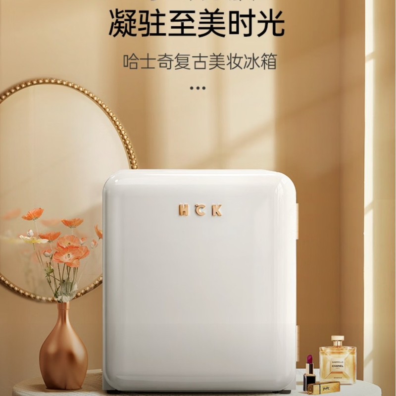 HCK ハスキーミニ冷蔵庫 ミニ美容冷蔵スキンケア製品化粧品冷蔵庫 BC-46COC 42L|undefined