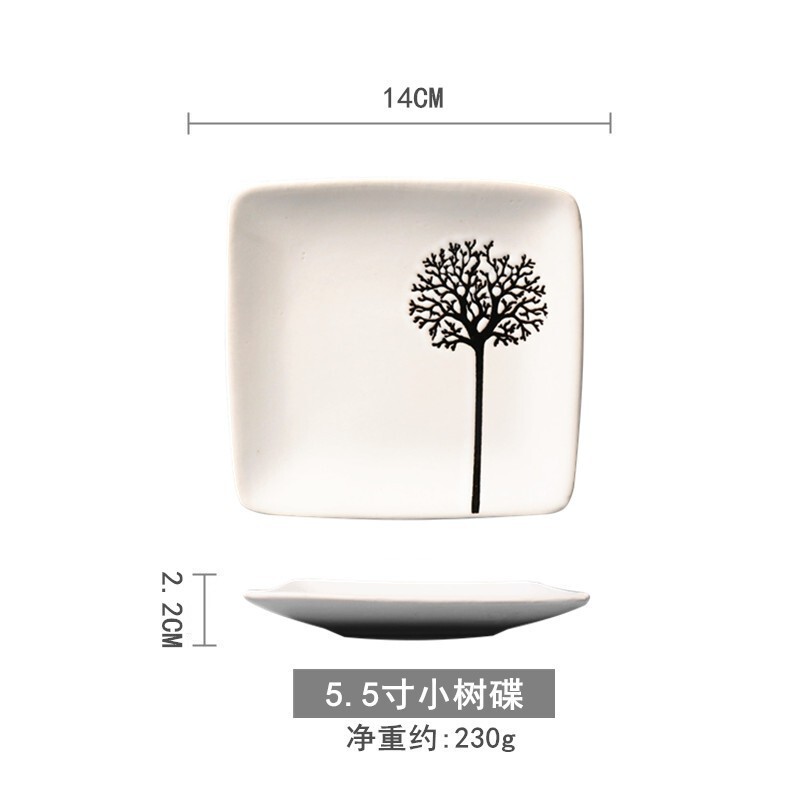 創意的な手描きの釉薬の下で色彩の陶磁器の皿の家庭用の野菜の皿の冷たい野菜の皿の果物のお菓子の皿の6寸は骨の皿のかすの皿を吐きます。|undefined
