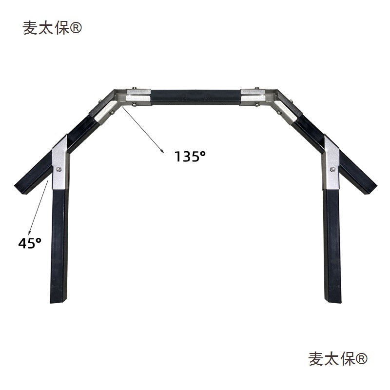 20/25/30mm方管连接件不锈钢镀锌方钢钢管夹接头架子免焊接麦太保