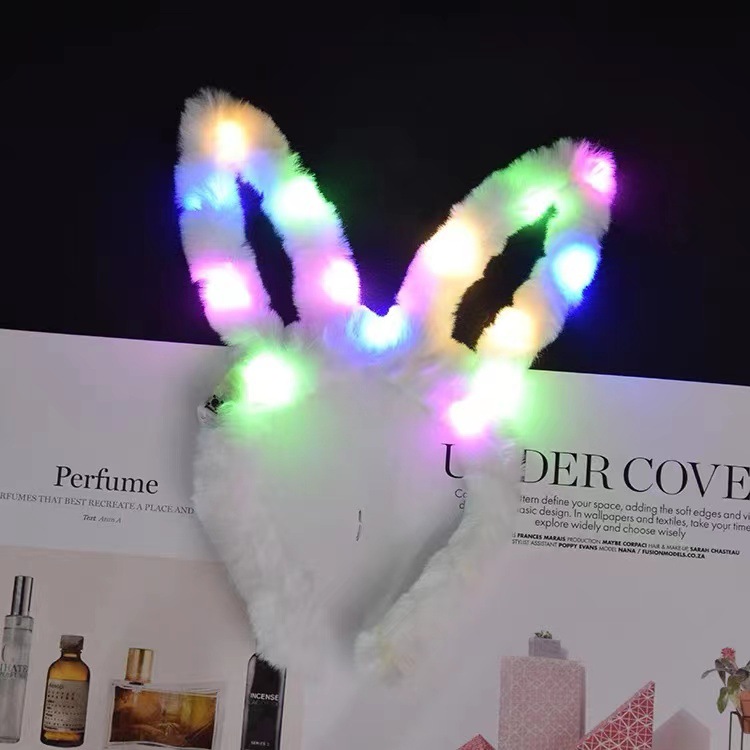 Bar espectáculo atmósfera props luminoso peluche orejas de gato accesorios de cabello zorro bandas de cabello mercado nocturno accesorios de fiesta de suministro