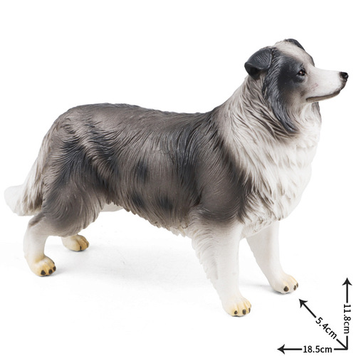 Border Collie Model Toy Car Simulation Animal Car Interior Men's Famous Dog Decorative Item Wolf Dog Car Ornament