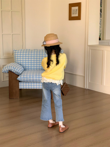 Autumn cartoon short woolen base cardigan