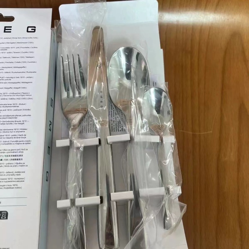 工場直販 SM-EG M グリッド 洋食器 4点セット ナイフ スプーン フォーク ステンレス デザート ステーキ 食器|undefined