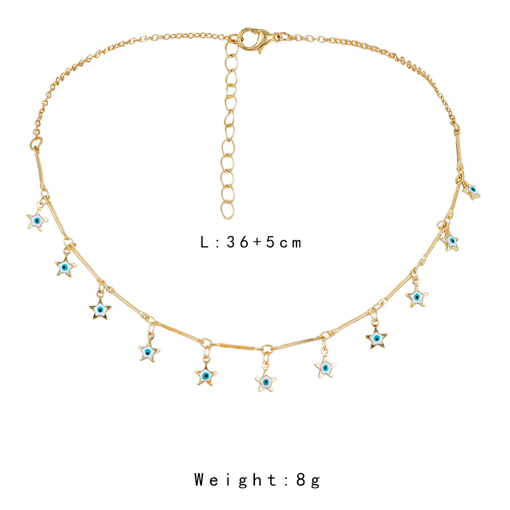 Fashion Star Eye Copper Choker