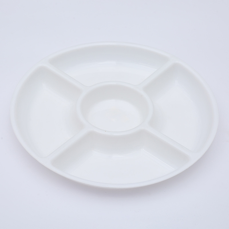 Plato de frutas con 4 compartimentos, estilo moderno