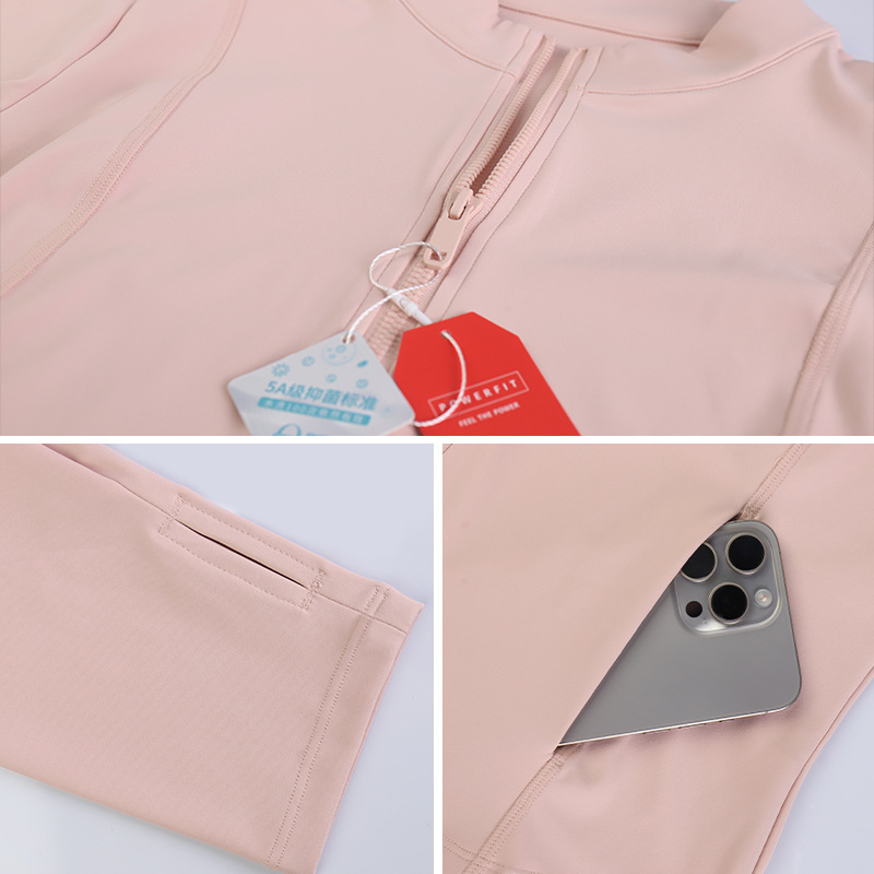 威曼新作フィットネススポーツウェアジャケット レディース スタンドカラー ジップアップ スリムフィット ランニング 速乾 アウター ヨガウェア 秋用トップス