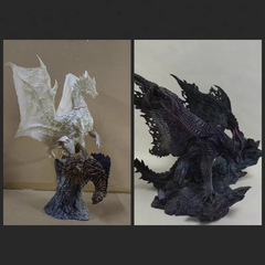 アニメモンスターハンターCFB黒食龍鋼龍怪物彫像ゲーム周辺モデルボックス置物