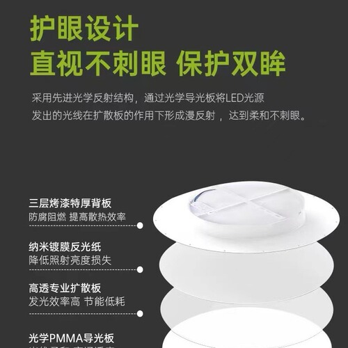 1cm ultra-thin ceiling lamp full spectrum eye protection children's bedroom classroom lamp high CRI Ra97 flicker-free led smart