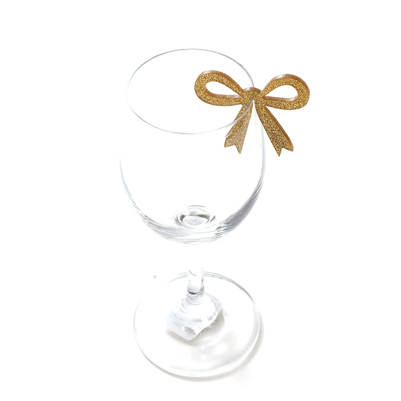  Acrylic multicoloured brand wineglass with bow, pendant for party, (Cross-border trading), high-quality style