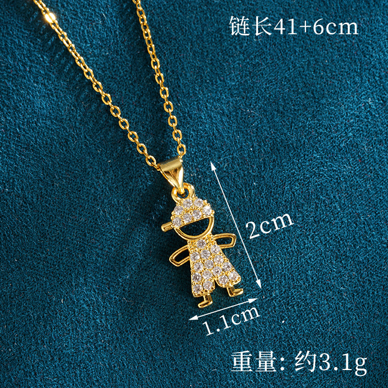 Vietnam Shajin nuevo estilo nicho diseño de personalidad con incrustaciones de diamantes collar de villano aretes joyas que no se desvanece durante mucho tiempo