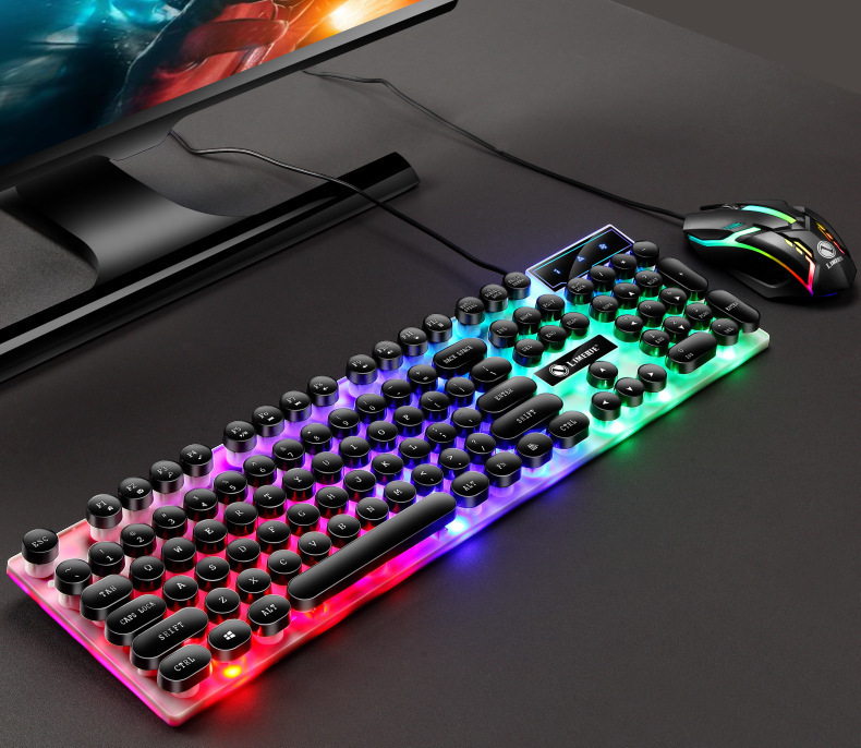 力マグネシウムgtx300バックライト浮上ゲームキーボードマウス機械手触りキーボード発光キーボードマウスセット|undefined