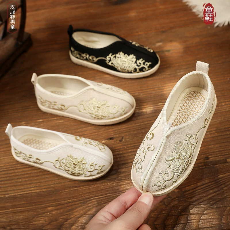 Фабрика прямых волос новый мальчик Hanfu старая пекинская обувь из ткани мягкая подошва