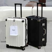 行李箱旅行箱铝框休闲简约20拉杆箱万向轮24女男学生26耐用密码箱