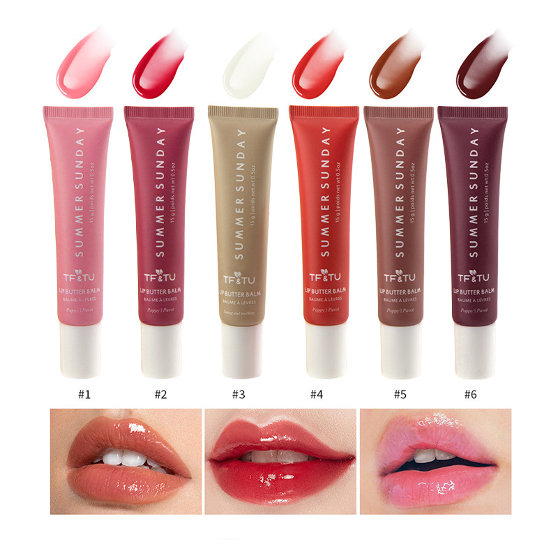 Brillo labial de polipéptidos, bálsamo labial en mantequilla, brillo labial líquido, glaseado labial voluminizador e hidratante, brillo labial al por mayor, transfronterizo