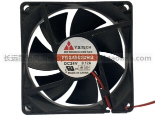 ԪɽYSTECH 8cm�L�� 8020���Sɢ���L�� 24V 0.12A FD248020HS 3��