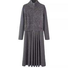 2025冬季新款女装休闲百搭背心连衣裙两件套 1FAF4314L7