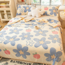 牛奶绒床单单件冬季加绒加厚法兰绒珊瑚绒学生宿舍单人被单毛绒毯