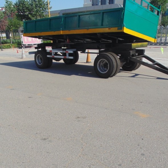 厂家供应  10吨自卸挂车   后翻自卸农用拖车