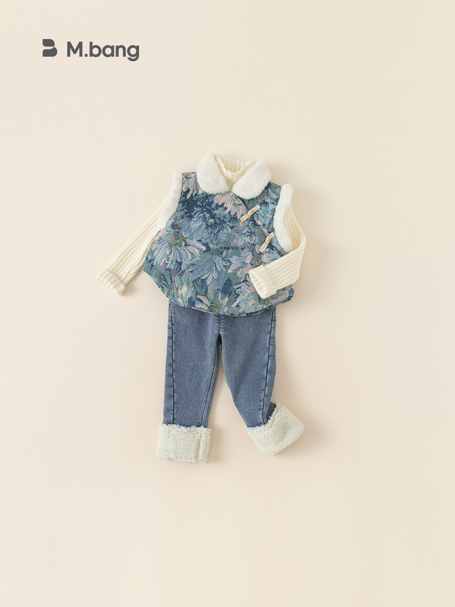 Ropa infantil Youbao, novedades de invierno, blusas de estilo chino para niñas, chalecos de algodón de estilo chino para niños, traje Tang, ropa para niños pequeños