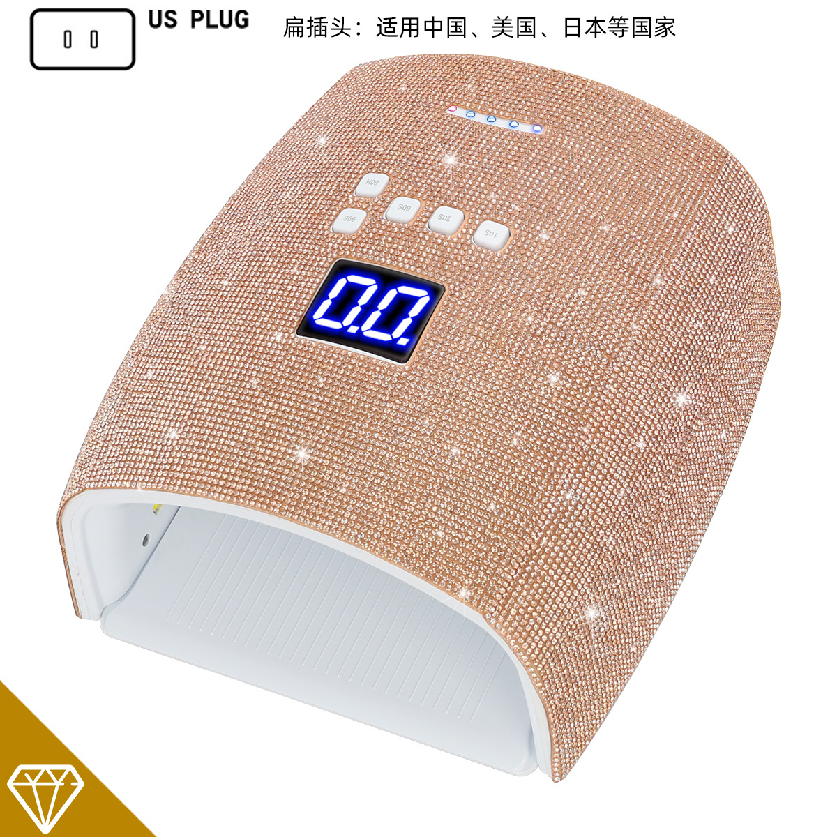 Nuevos productos transfronterizos S10 taladro inalámbrico almacenamiento de luz de manicuras máquina de fototerapia 66W alta potencia manicuras lámpara