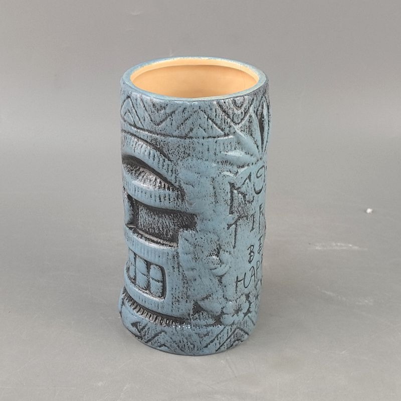 Tazas de cerámica Tikki en relieve Totem Tazas de bar de Hawaii Tazas de cóctel Tazas de bar nórdico universal