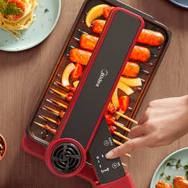 美.的电烧烤炉家用无烟多功能室内烤串烤肉机一体锅HW09W7-007W