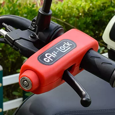 [Factory direct] Motorcycle electric Helmet lock - 1688-anti-theft-handlebar-lock-red