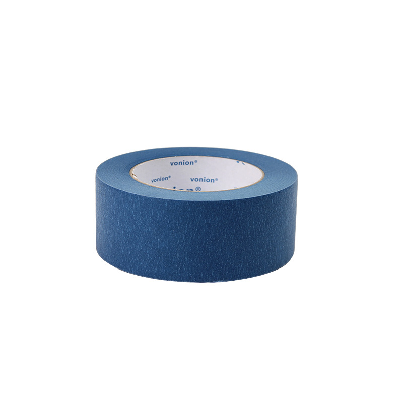 Cinta de enmascarar de pintor azul Amazon transfronterizo adhesivo no residual resistente a los rayos UV resistente a altas temperaturas papel de enmascarar cinta de enmascarar azul