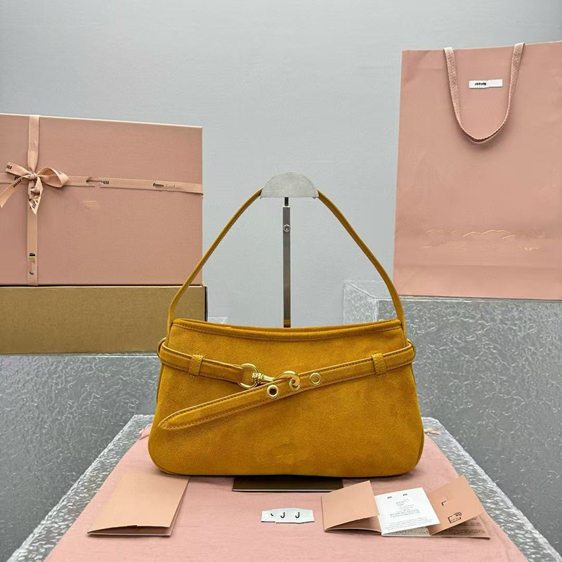 Retro Underarm Bag 25SS New Suede Commuter Bag Vintage Handheld Shoulder Bag Baguette Bag for Women