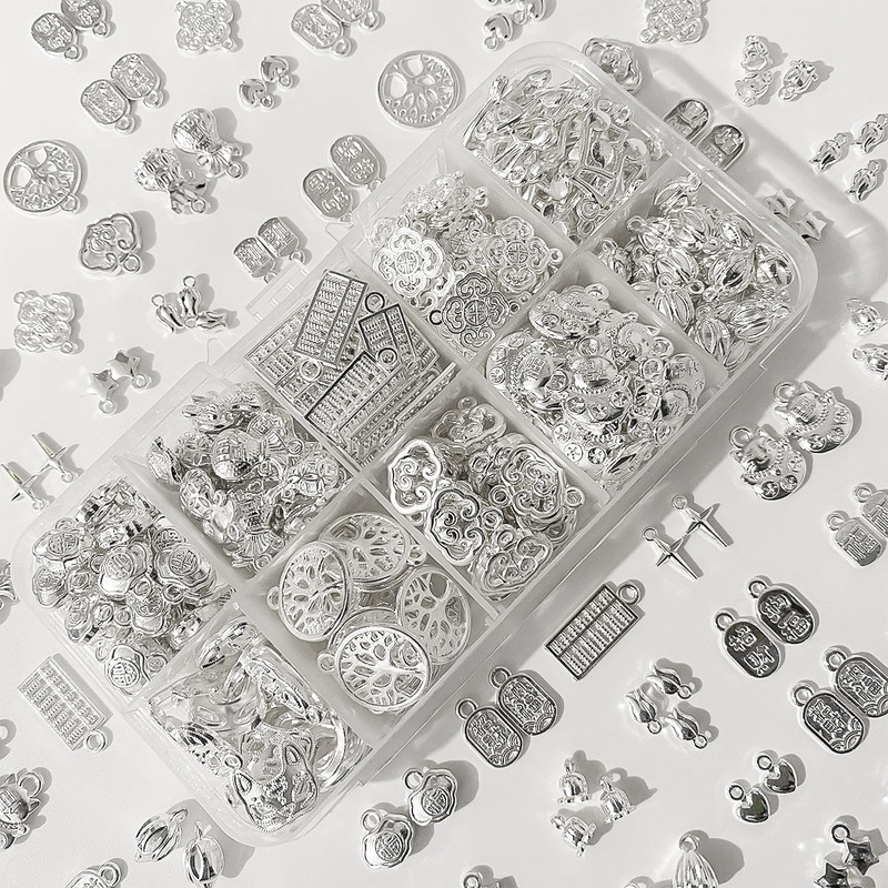 Silver Fortune-Attracting Pendant DIY Handmade Bracelet Jewelry Accessories Materials Fortune Character Jewelry Bracelet Accessories Silver Fortune-Attracting Pendant DIY Handmade Bracelet Jewelry Accessories Materials Fortune Character Jewelry Bracelet Accessories