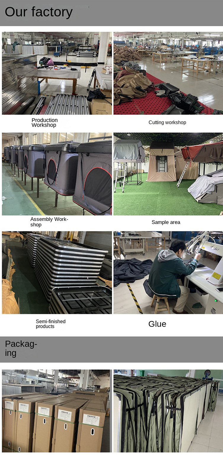 Customized Car-Mounted Tent Camping Equipment Automatic Triangular Aluminum Alloy Hard-Shell Triangular Diagonal Support Car Roof Tent