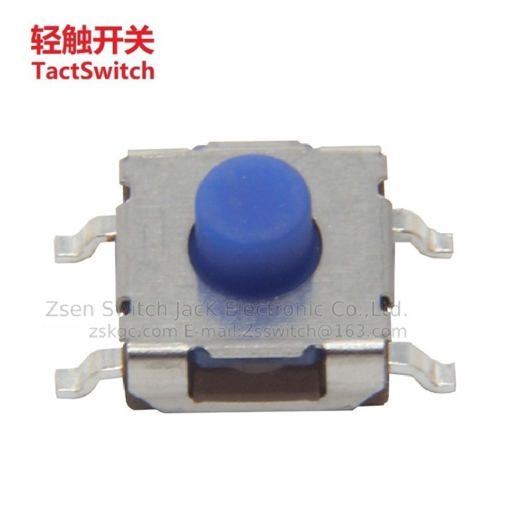贴片防水按钮开关 硅胶防水按键开关6.2*6.2 长行程防水轻触开关