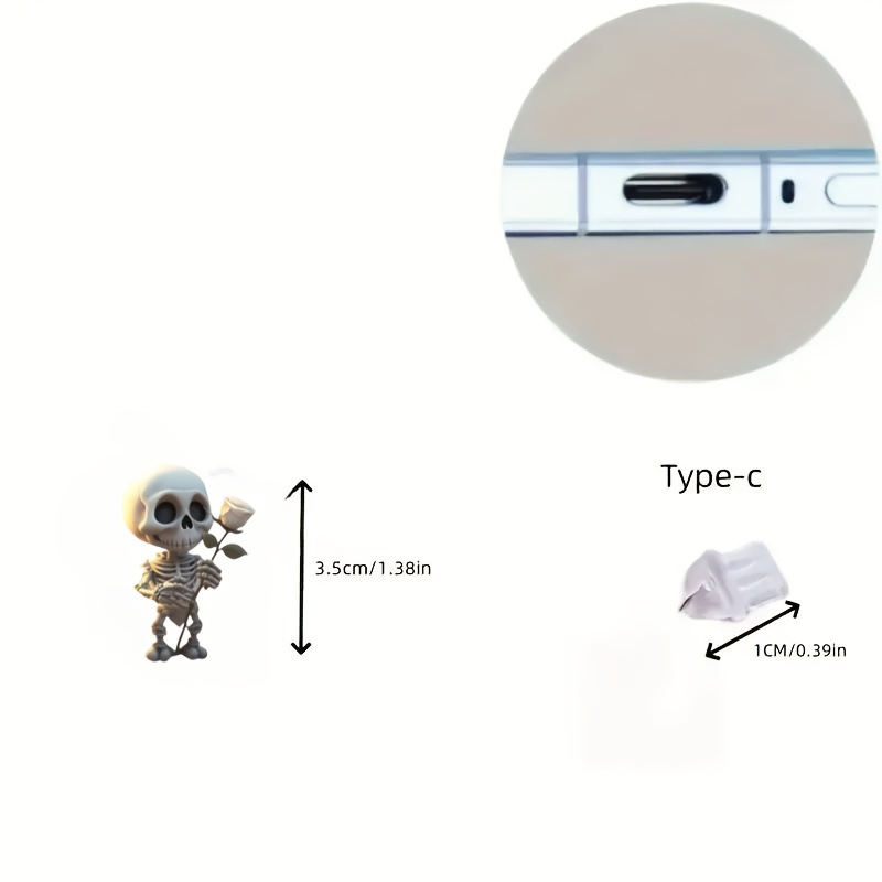 Nuevo acrílico plano transfronterizo 2D dibujos animados acrílico enchufe de polvo para teléfonos móviles