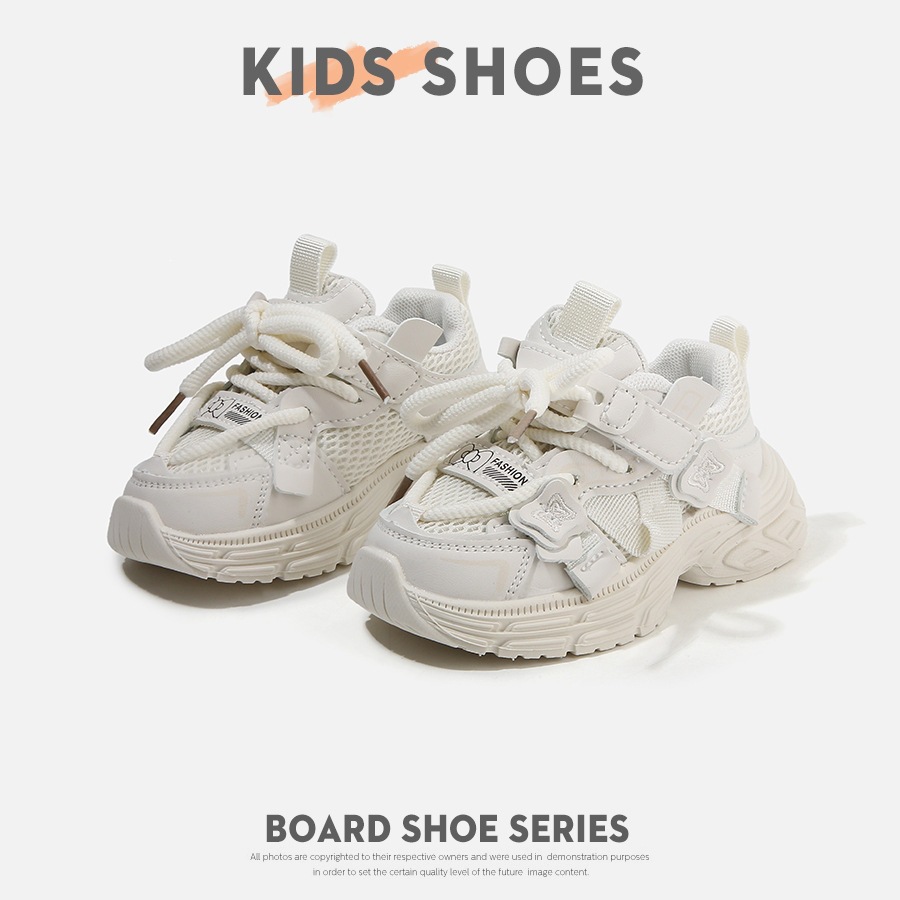 Mädchen-Sneaker im Prinzessinnen-Stil mit Farbblock-Design, lässig, sportlich, weiß, trendiges Dopamin-Design, Kinderschuhe_voghion.com