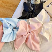 露思同款方巾大肠发圈扎马尾仿真丝皮筋2024新款绸缎头绳发饰女