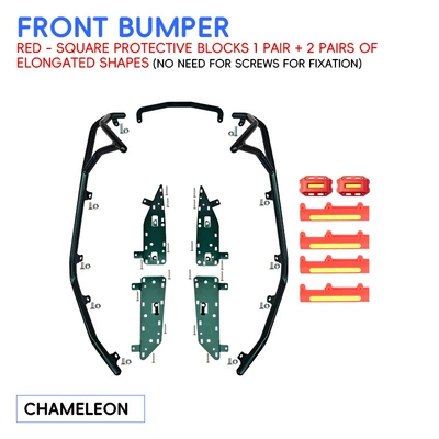 tail rack protection modification parts, Motorcycle bumper - chameleonenhanced-front-bumper-red-protective-block-comes-with-footrest