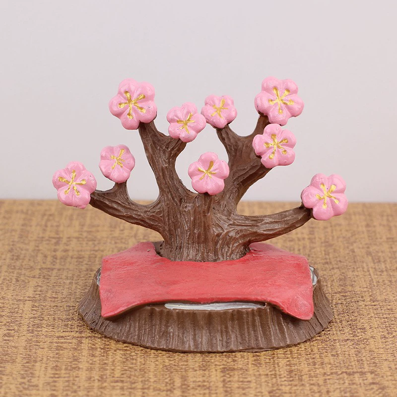 Японский стиль лотос cherry blossoms газон большое дерево цветы ствол забавные handmade украшения из смолы микро ландшафт настольная игрушка маленькие украшения