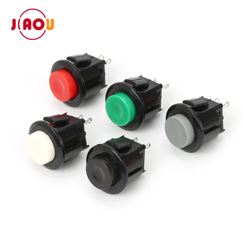 佳欧电子DS-510长脚卡式圆形 自锁按钮开关按键开关1.5A/250VAC