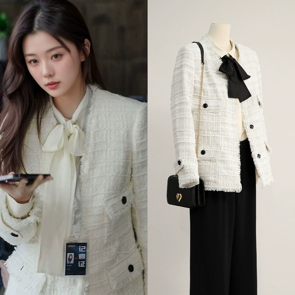 Осенний модный маленький кардиган, стиль Chanel