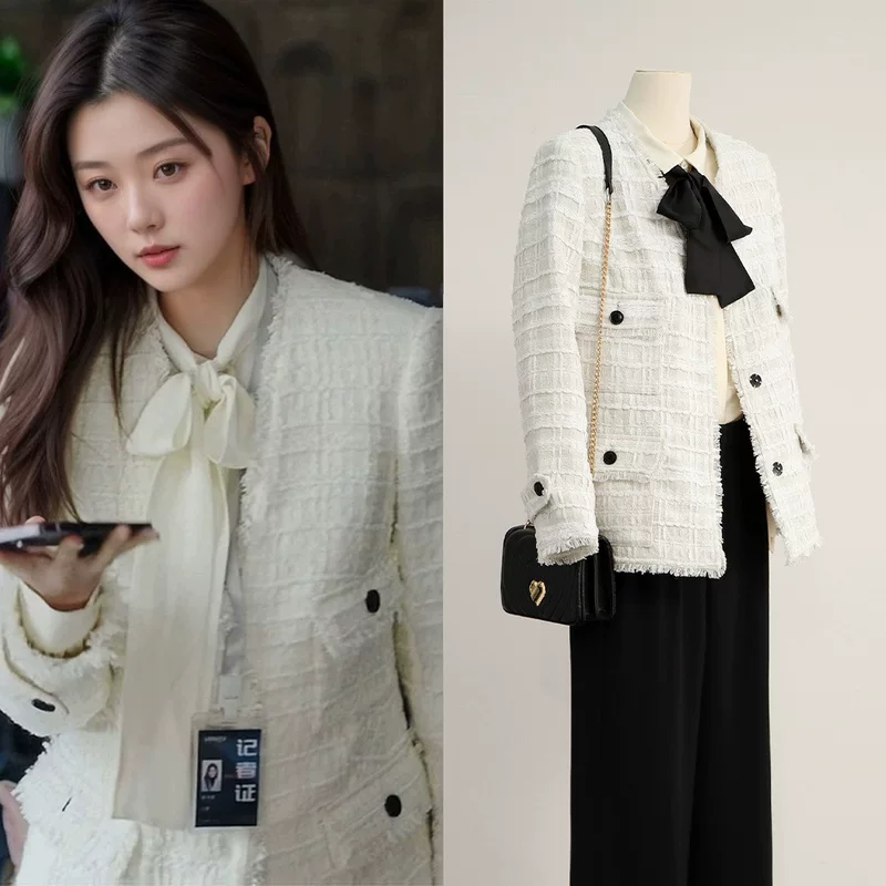 Осенний модный маленький кардиган, стиль Chanel