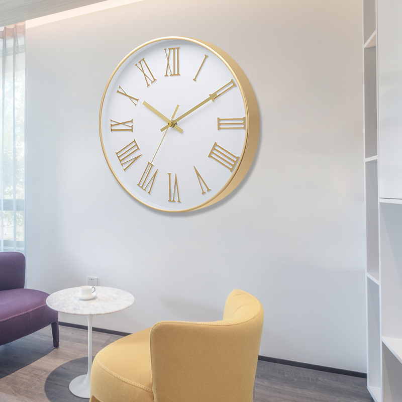 [12 pulgadas 30cm] Reloj de pared mudo moda creativa hogar sala de estar estéreo digital simple reloj al por mayor