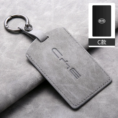 Byd Retro Key Cover Dolphin Car key bag - byd-big-card-gray-cover-ring-buckle