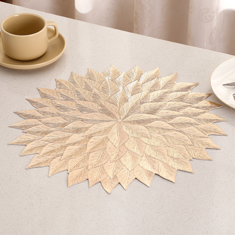 Flores europa estera impermeable a prueba de agua a prueba de aceite tabla de PVC bandera europa estera de lujo ligera estera de taza simple al por mayor