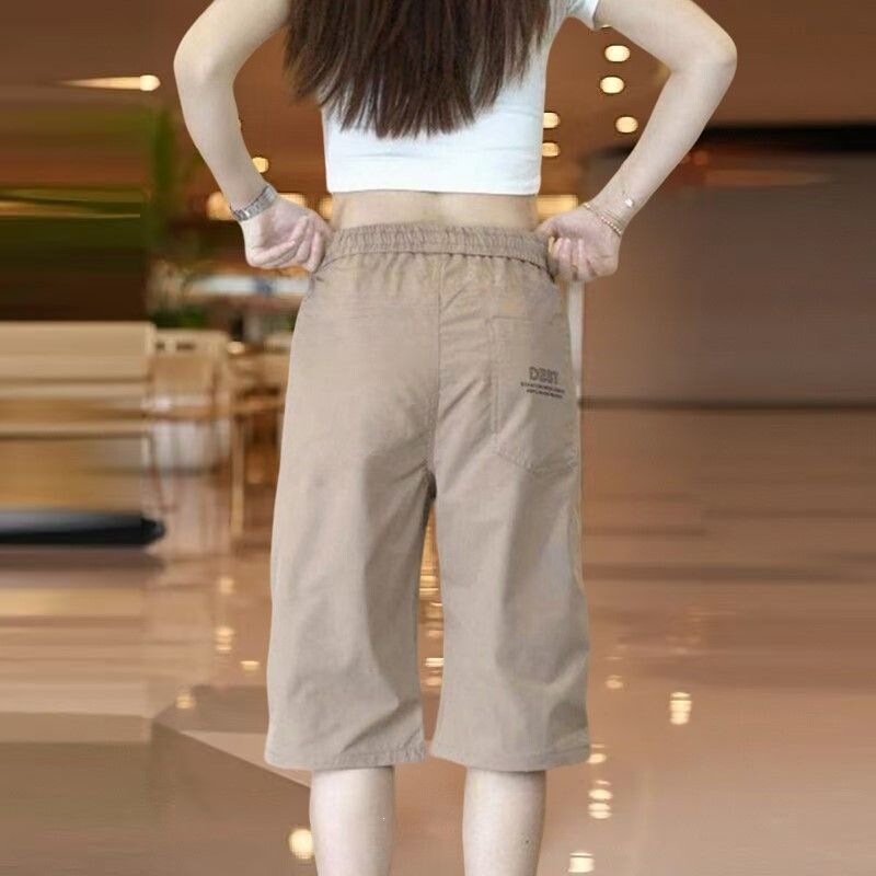 Ice Silk Cropped Pants for Women, Summer Thin Workwear Casual Pants, 2026 New Fashion Loose Sports Straight-Leg Mid-Length Pants Ice Silk Cropped Pants for Women, Summer Thin Workwear Casual Pants, 2026 New Fashion Loose Sports Straight-Leg Mid-Length Pants