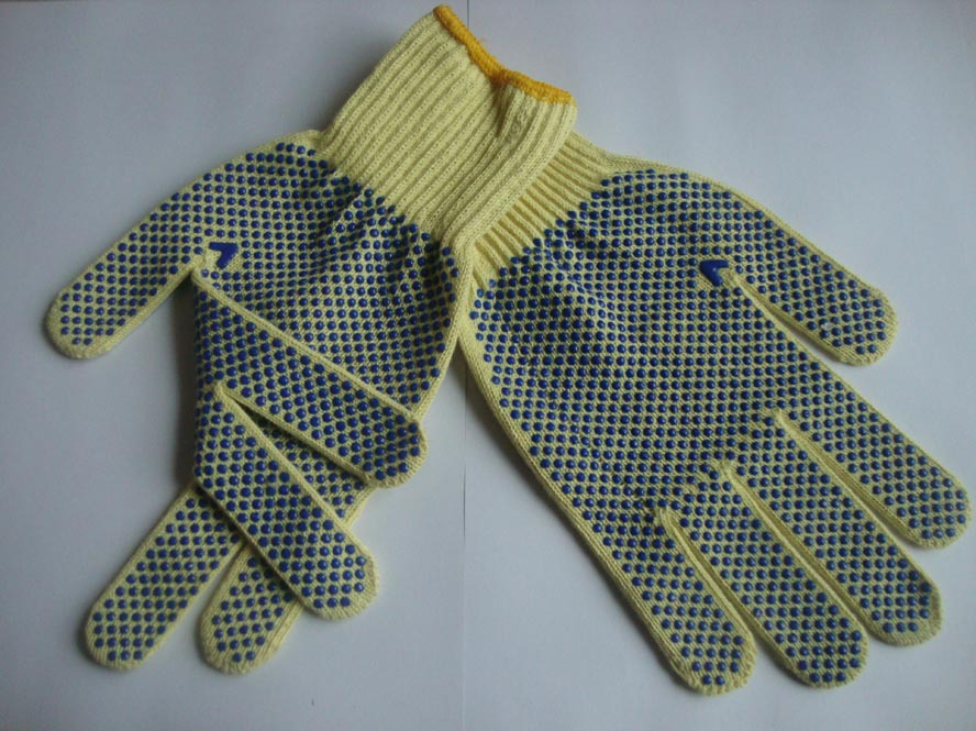 供应凯夫拉双面点珠点塑功能防护手套 正品防护手套